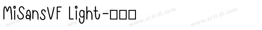 MiSansVF Light字体转换
